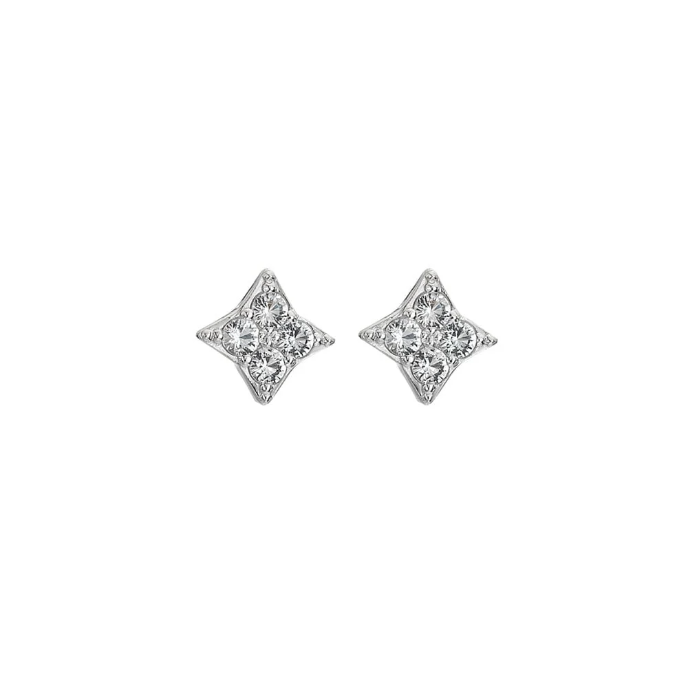 Hot Diamonds Silver Squared Triangle Earrings