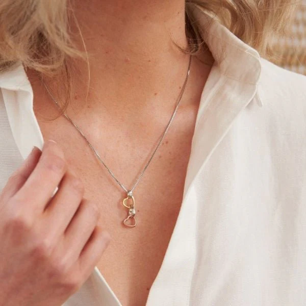 Hot Diamonds 18CT Gold Plate and
Silver Trio Triple Heart Pendant - Rose and Yellow Gold - Image 2