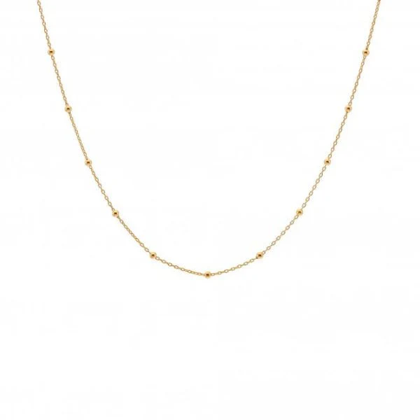 Hot Diamonds Gold
Silver Embrace Beaded Cable Chain - 32-39 cm