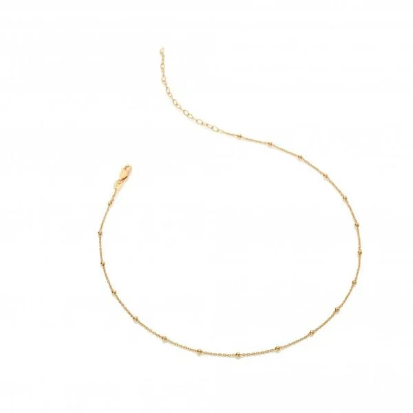 Hot Diamonds Gold
Silver Embrace Beaded Cable Chain - 32-39 cm - Image 3
