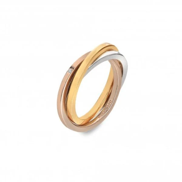 Hot Diamonds Gold
Silver Trio Ring - Tri-colour - Image 3