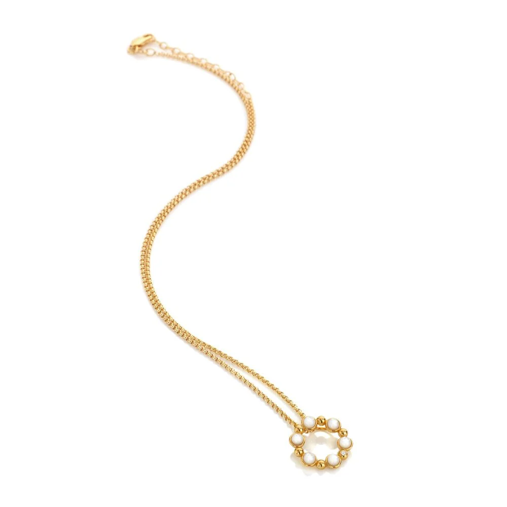 Hot Diamonds Gold Jac Jossa Calm Mother of Pearl Circle Pendant - Image 2