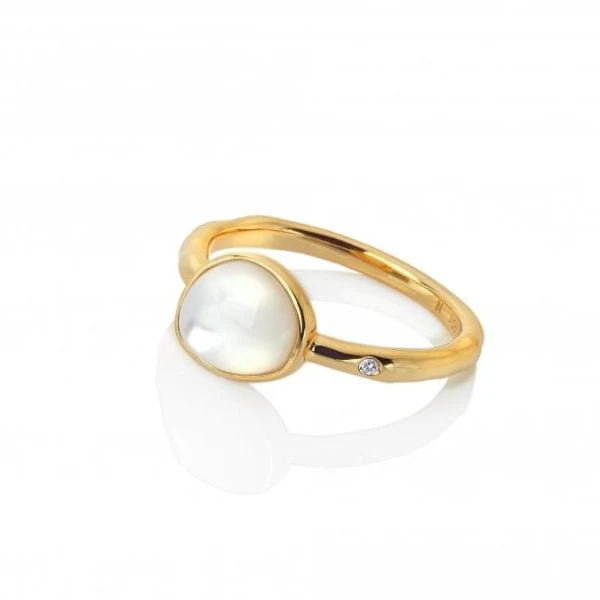 Hot Diamonds Gold Jac Jossa Calm Mother of Pearl Ring