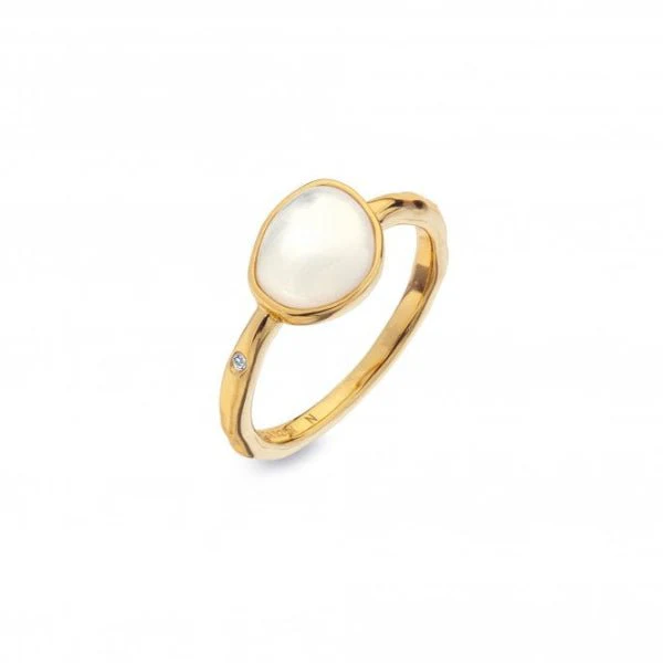 Hot Diamonds Gold Jac Jossa Calm Mother of Pearl Ring - Image 3