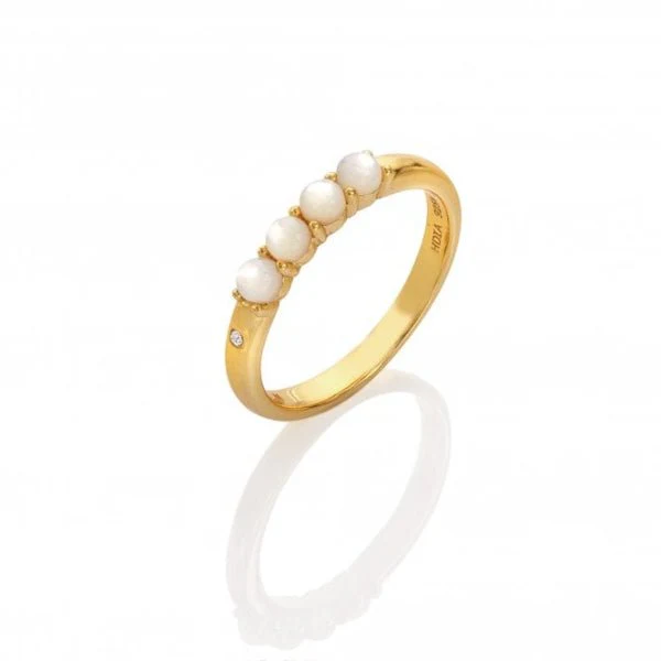 Hot Diamonds Gold Jac Jossa Calm Mother of Pearl Ring - DR252 - Image 2