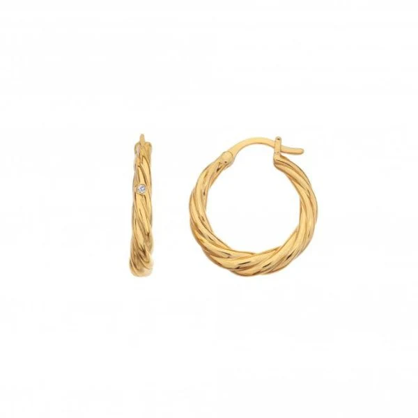 Hot Diamonds Gold Jac Jossa Entwine Earrings - Image 3