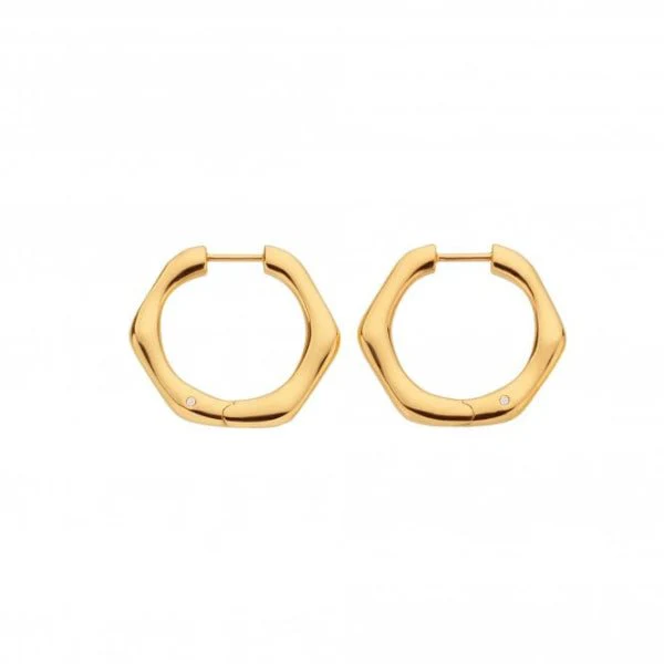 Hot Diamonds Gold Jac Jossa Fluid Earrings - Image 4