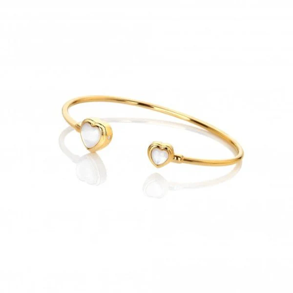 Hot Diamonds Gold Jac Jossa Heart Bangle Bracelet - MOP