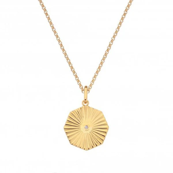 Hot Diamonds Gold Jac Jossa Hope Octagon Pendant - Image 3