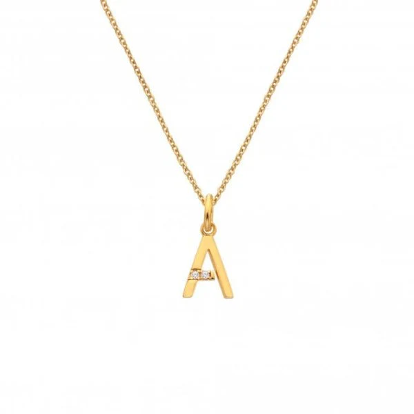 Hot Diamonds Gold Jac Jossa Letter A Pendant - Image 3