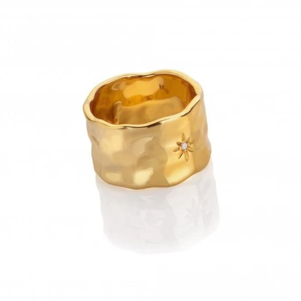 Hot Diamonds Gold Jac Jossa Lunar Statement Ring
