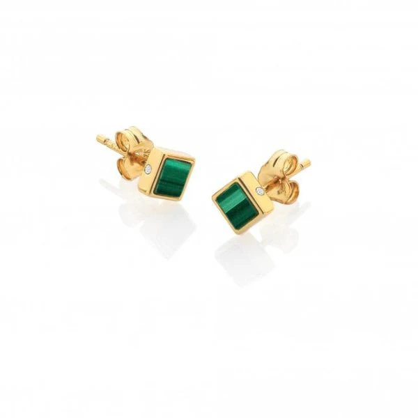 Hot Diamonds Gold Jac Jossa Revive Square Stud Earrings