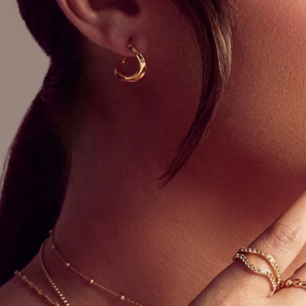 Hot Diamonds Gold Jac Jossa Soul Twist Earrings - Image 2