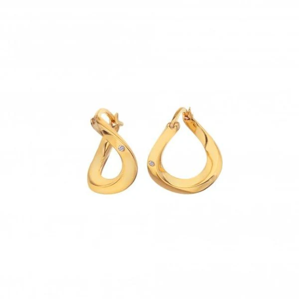 Hot Diamonds Gold Jac Jossa Soul Twist Earrings - Image 3
