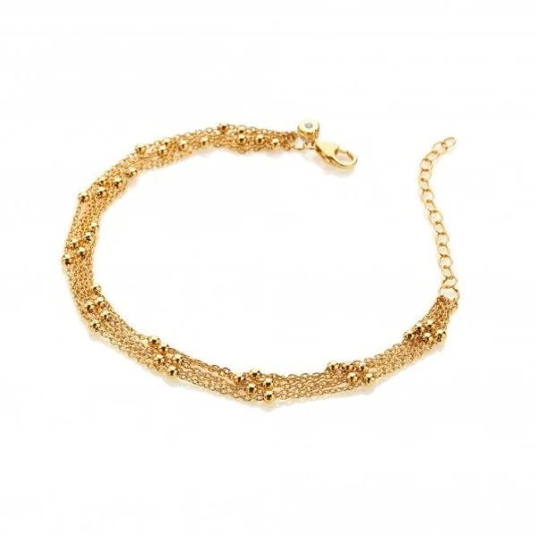 Hot Diamonds Gold
Silver X TG Multi Strand Bead Bracelet