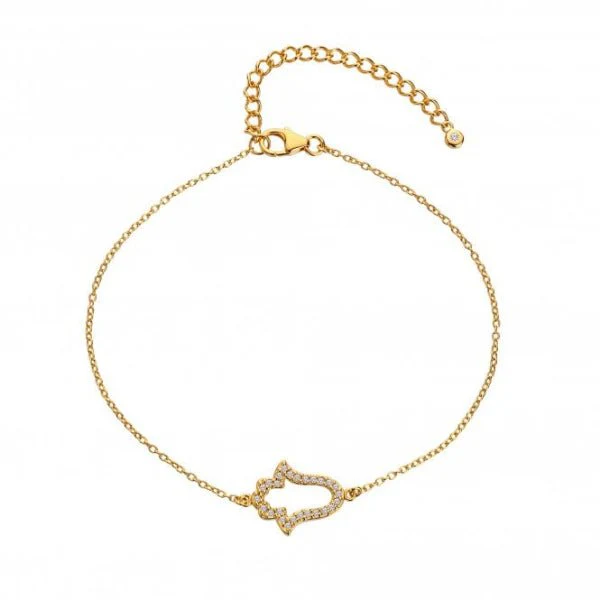 Hot Diamonds Gold
Silver X TG WT Hand Bracelet - YGP - Image 3