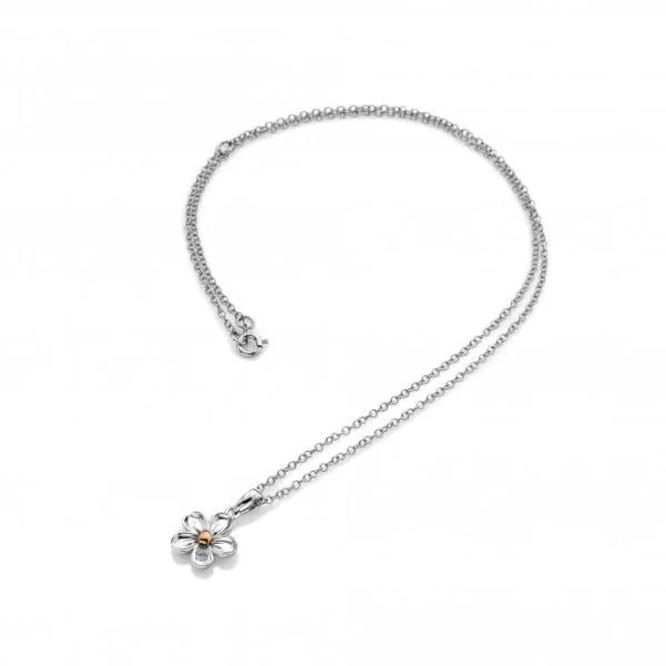 Hot Diamonds 18CT Rose Gold Plate and
Silver Forget Me Not Pendant