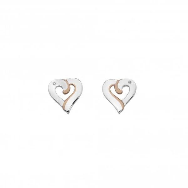 Hot Diamonds 18CT Rose Gold Plate and
Silver Sure Earrings