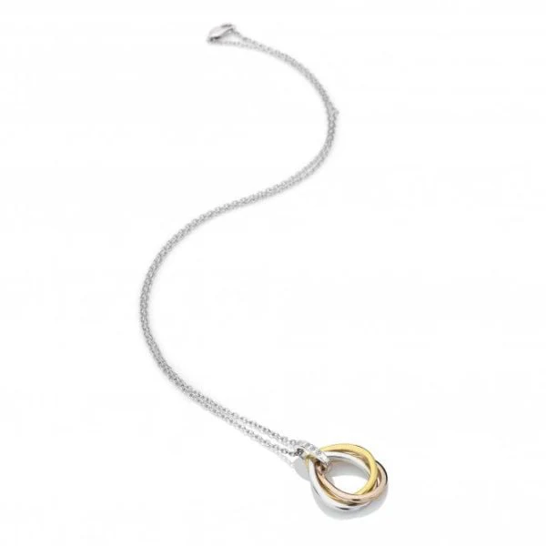 Hot Diamonds 18CT Rose Gold Plate and
Silver Trio Teardrop Pendant