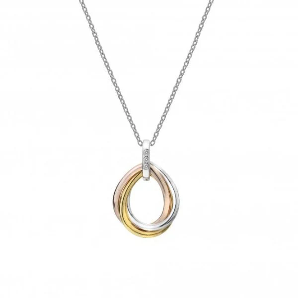 Hot Diamonds 18CT Rose Gold Plate and
Silver Trio Teardrop Pendant - Image 3