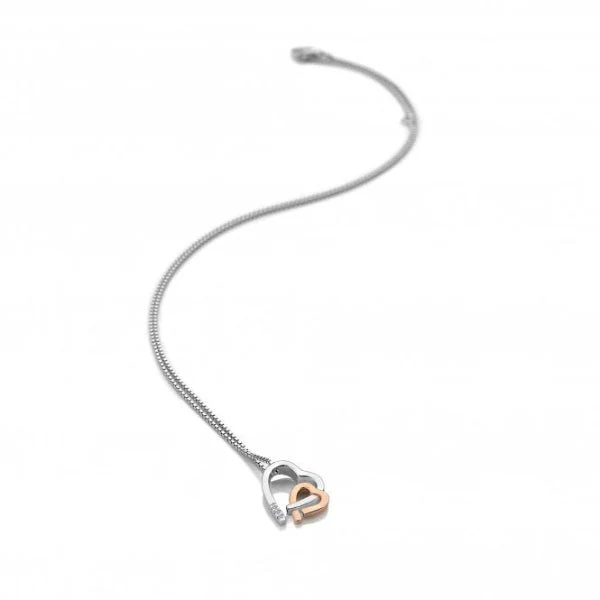 Hot Diamonds 18CT Rose Gold Plate and
Silver Warm Heart Pendant