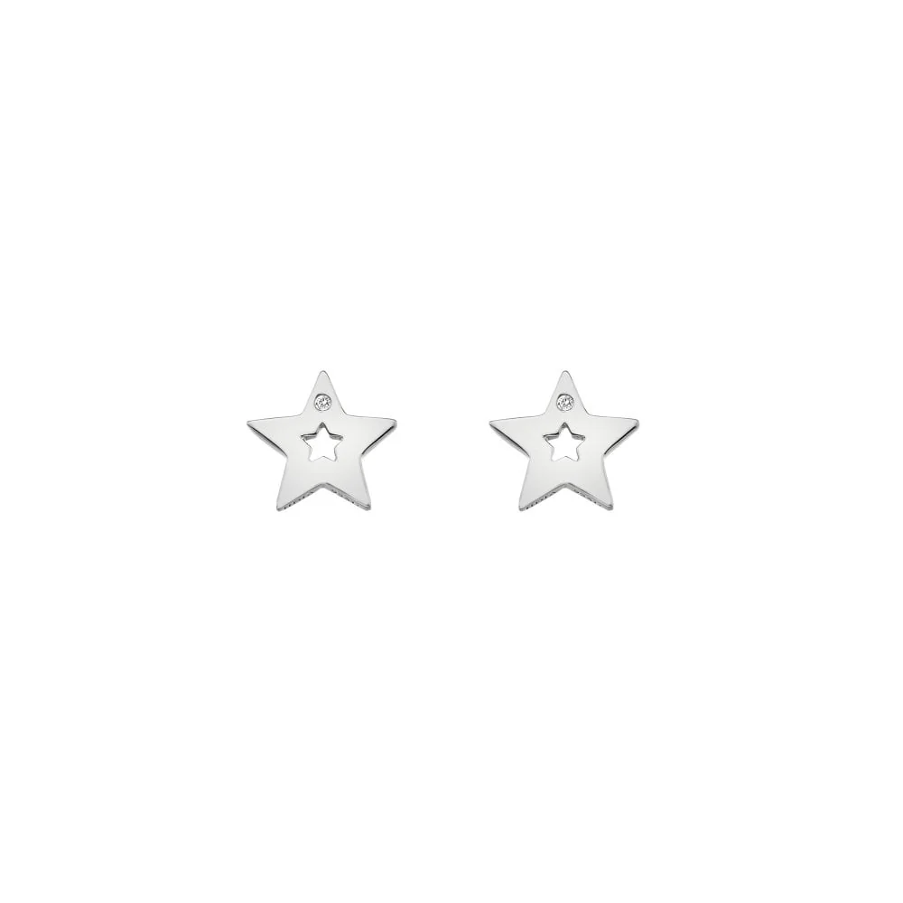 Hot Diamonds Silver Amulets Star Earrings - Image 3