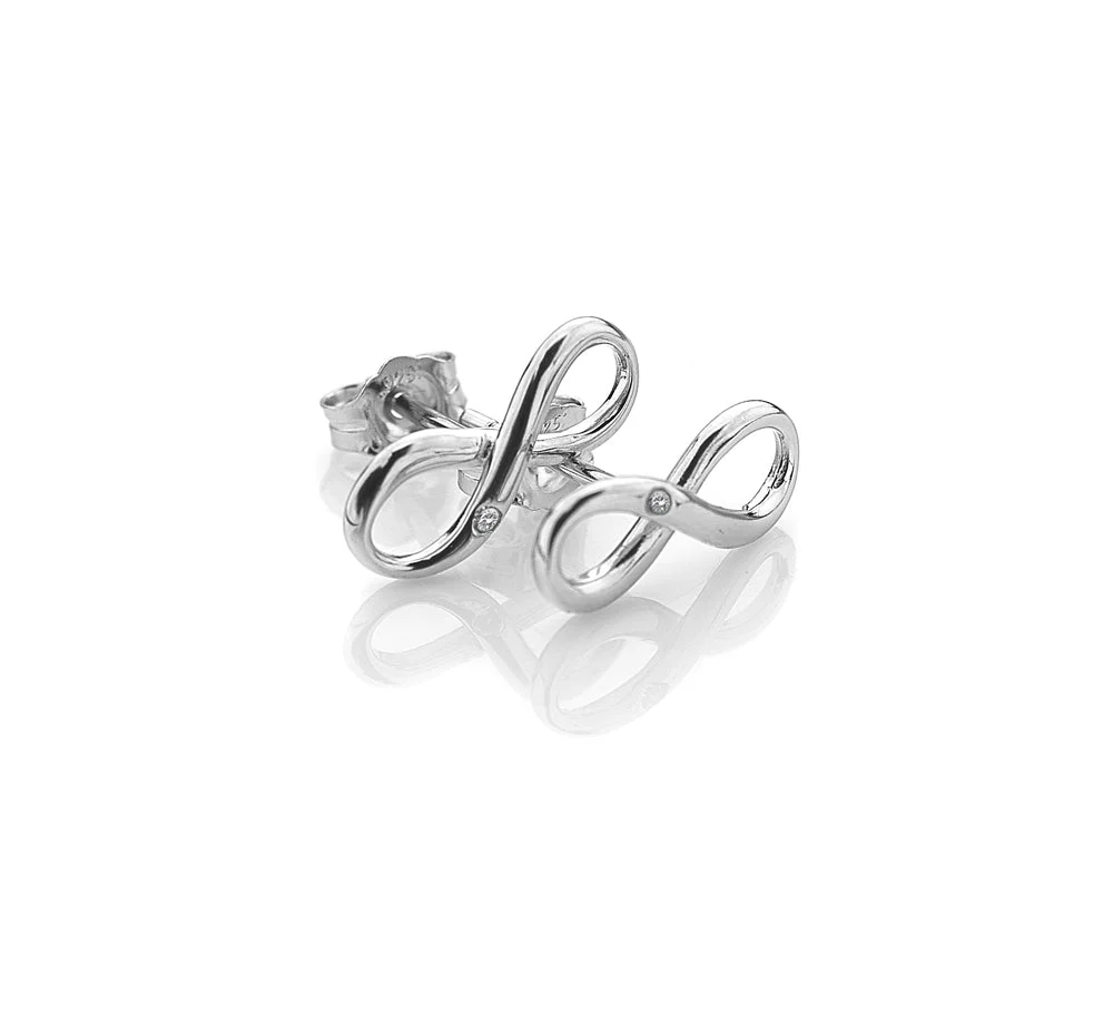 Hot Diamonds Silver Fresh Infinity Earrings - Image 2