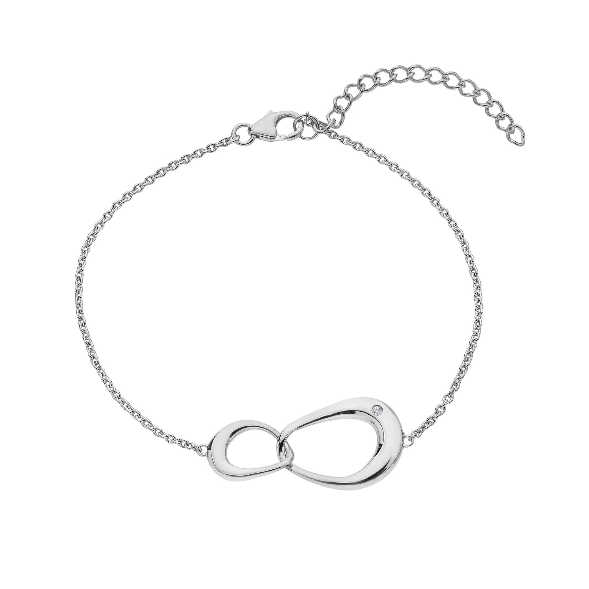 Hot Diamonds Silver Sleek Bracelet - Image 3