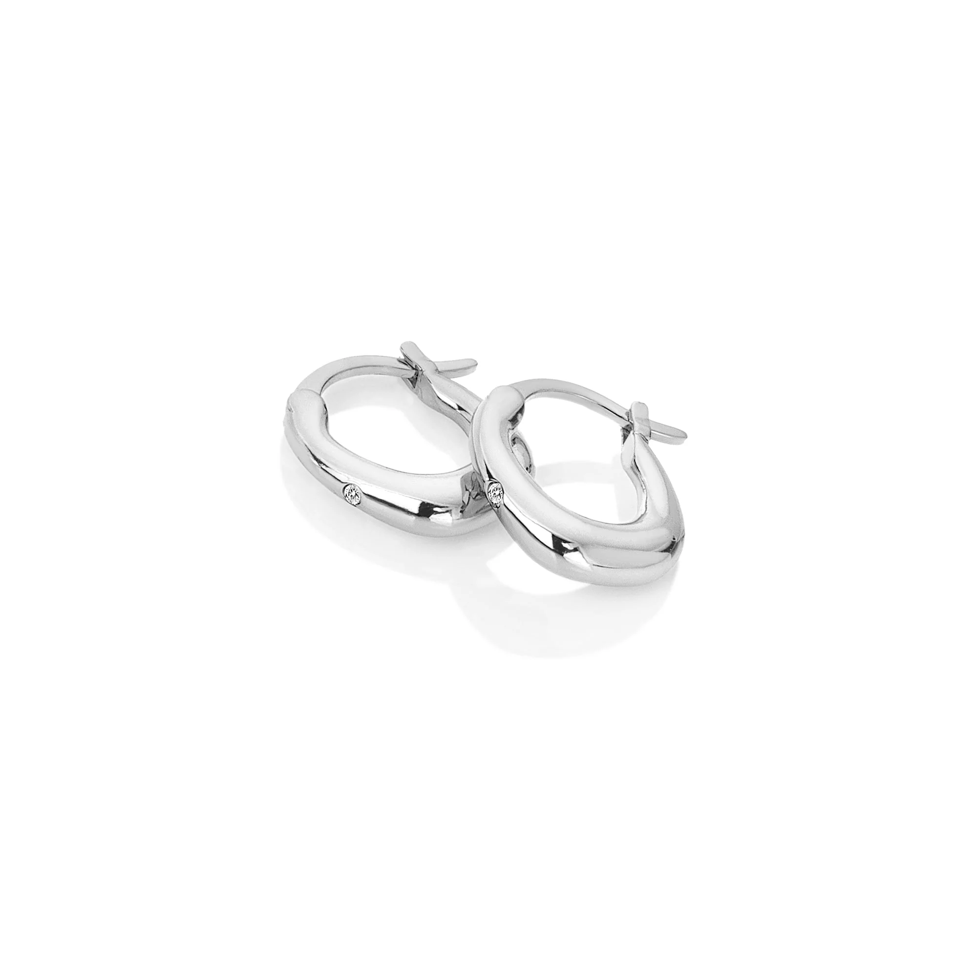 Hot Diamonds Silver Soul Hoop Earrings - Image 2