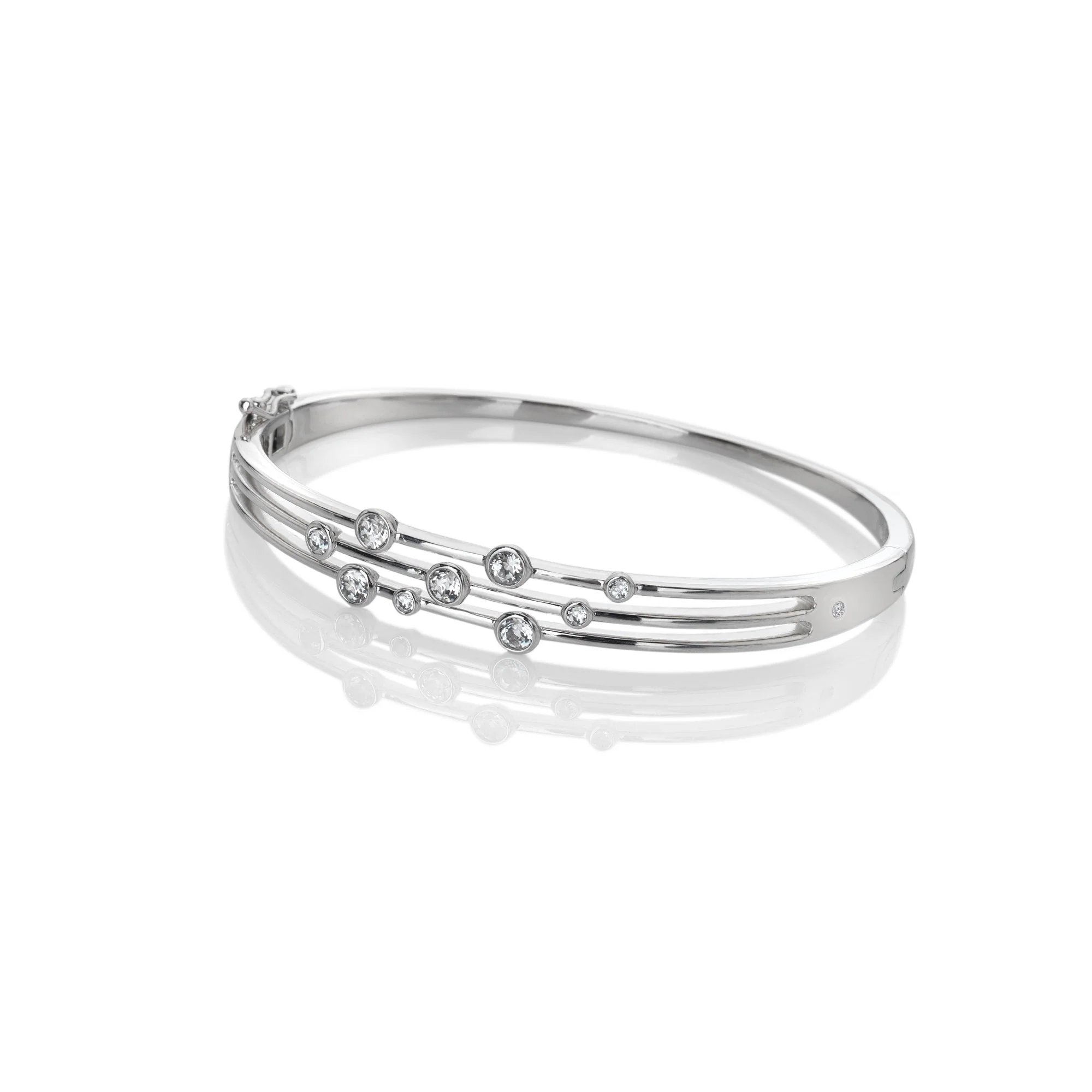 Hot Diamonds Silver Tender Statement Bangle - Image 2