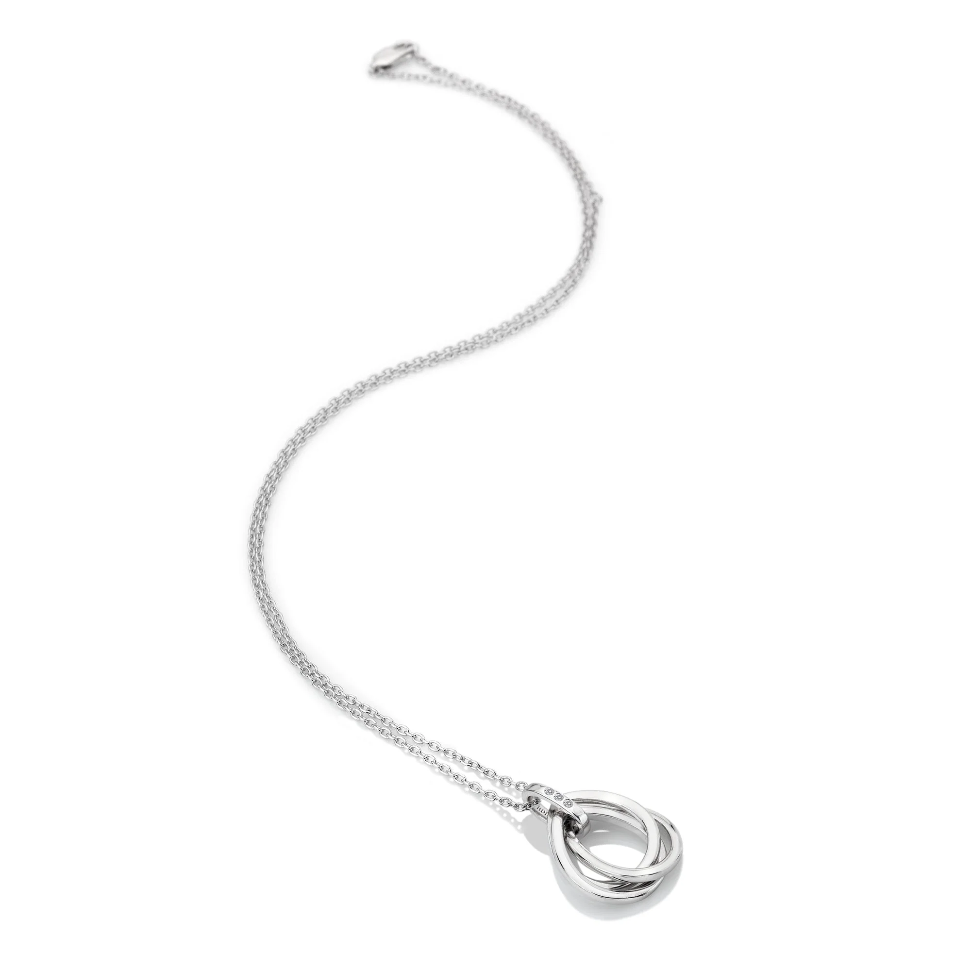 Hot Diamonds Silver Trio Teardrop Pendant Necklace - Image 2