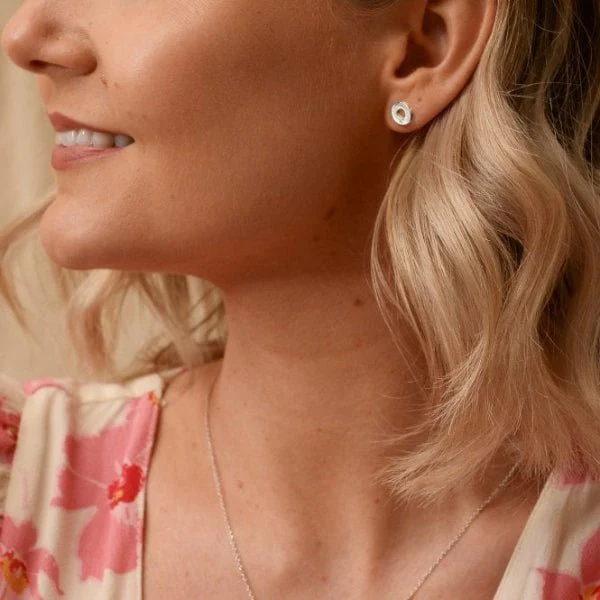 Hot Diamonds 
Silver Amulets Circle Earrings - Image 2