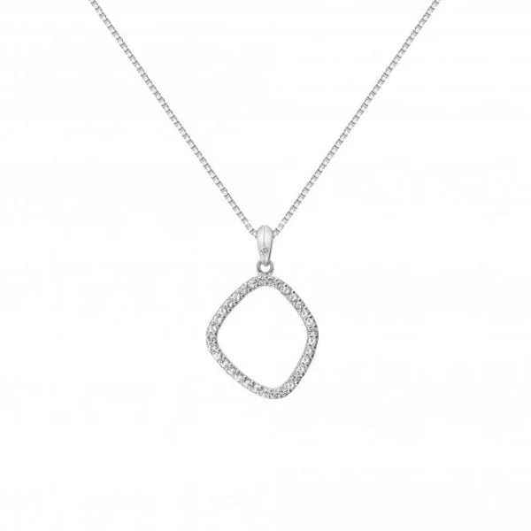 Hot Diamonds 
Silver Behold White Topaz Pendant - Image 3