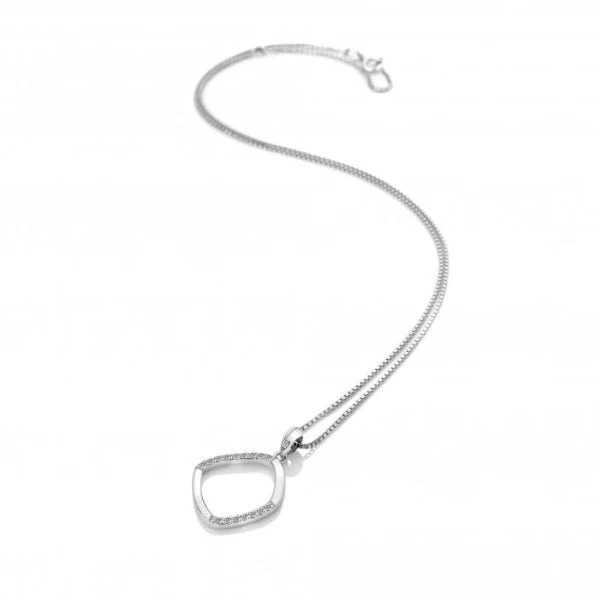 Hot Diamonds
Silver Behold White Topaz Pendant - Large