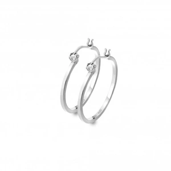 Hot Diamonds
Silver Hoop Earrings