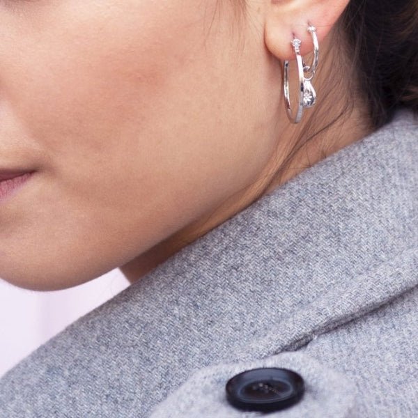 Hot Diamonds
Silver Hoop Earrings - Image 2