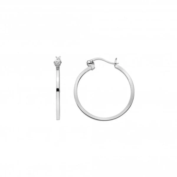 Hot Diamonds
Silver Hoop Earrings - Image 3