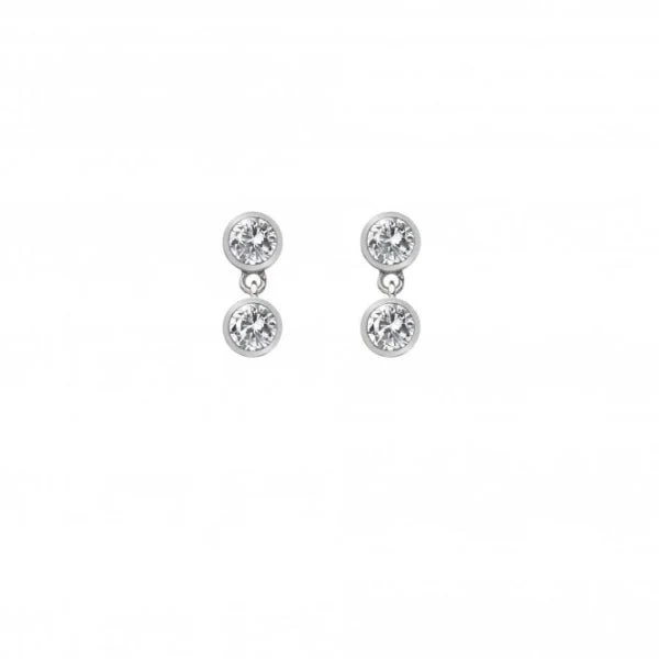 Hot Diamonds
Silver Tender White Topaz Earrings - Double Drop