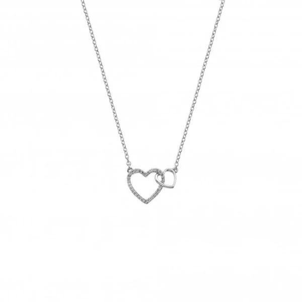 Hot Diamonds
Silver Togetherness Open Heart Pendant - Image 3