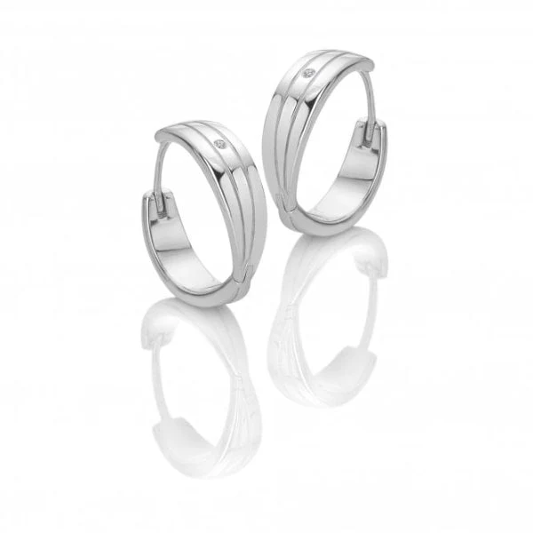 Hot Diamonds
Silver Trio Hoop Earrings