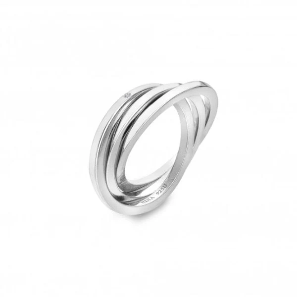 Hot Diamonds
Silver Trio Ring - Image 3