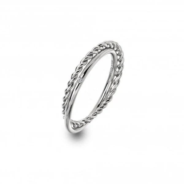 Hot Diamonds 
Silver Unity Ring - Image 3