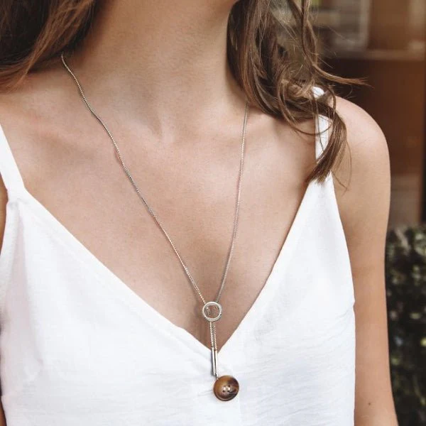 Hot Diamonds
Silver Youthful Circle Lariat - Image 2