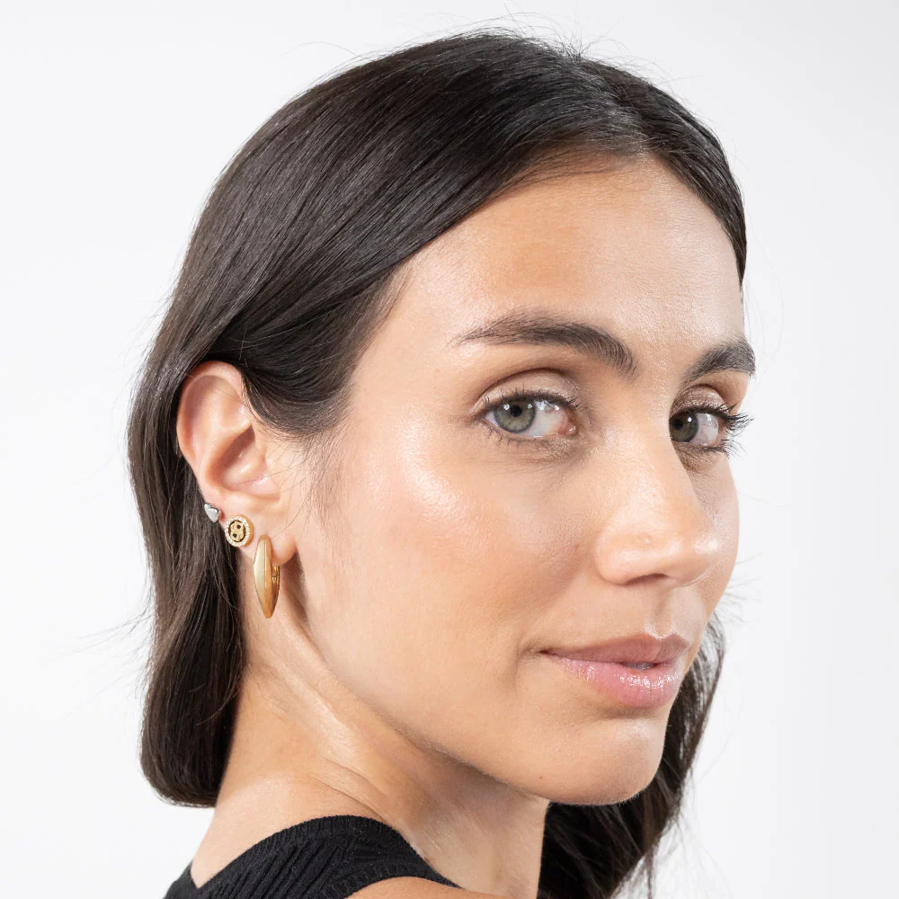 Boss Gold Fiora Stainless Steel Hoop Earrings - Image 3