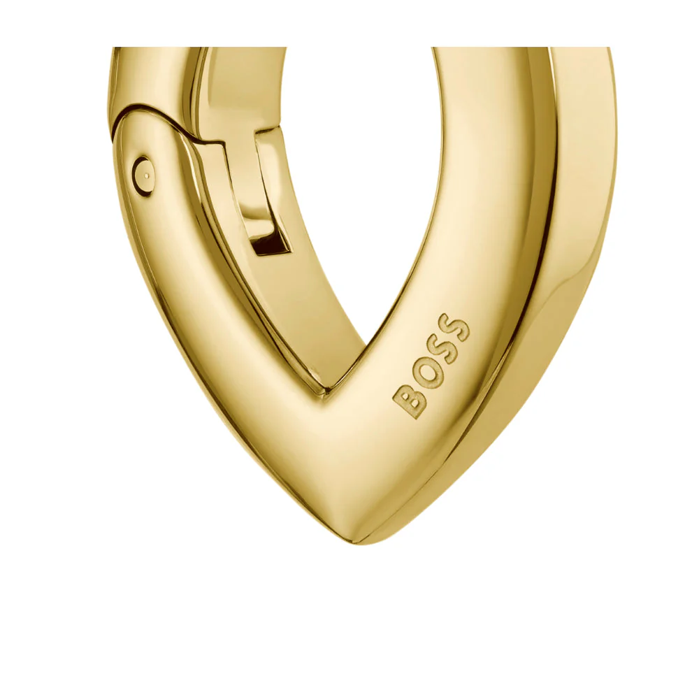 Boss Gold Fiora Stainless Steel Hoop Earrings - Image 5