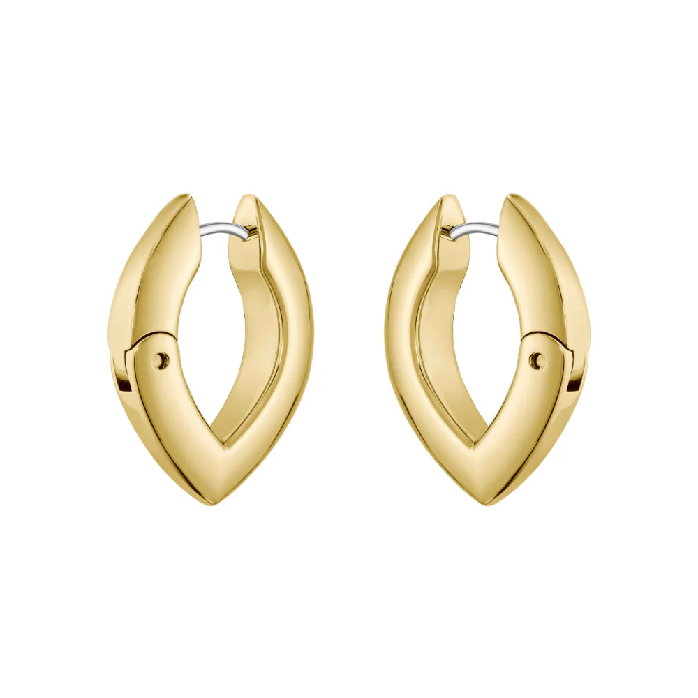 Boss Gold Fiora Stainless Steel Hoop Earrings - Image 6