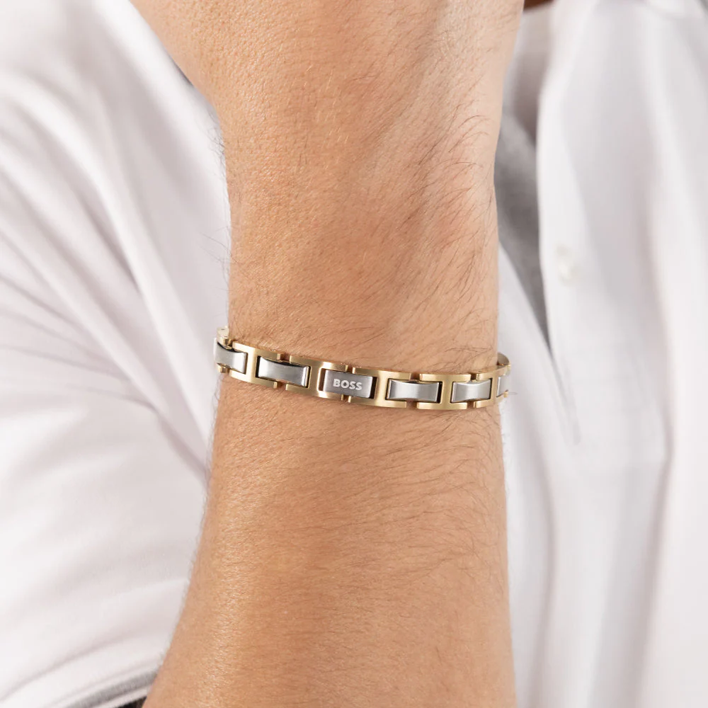 Boss Gold Nolan Stainless Steel Bracelet - Image 3