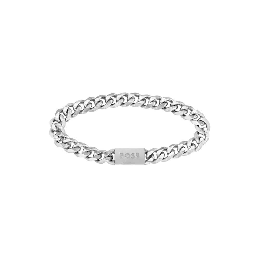 Boss Silver Chain Mens Bracelet