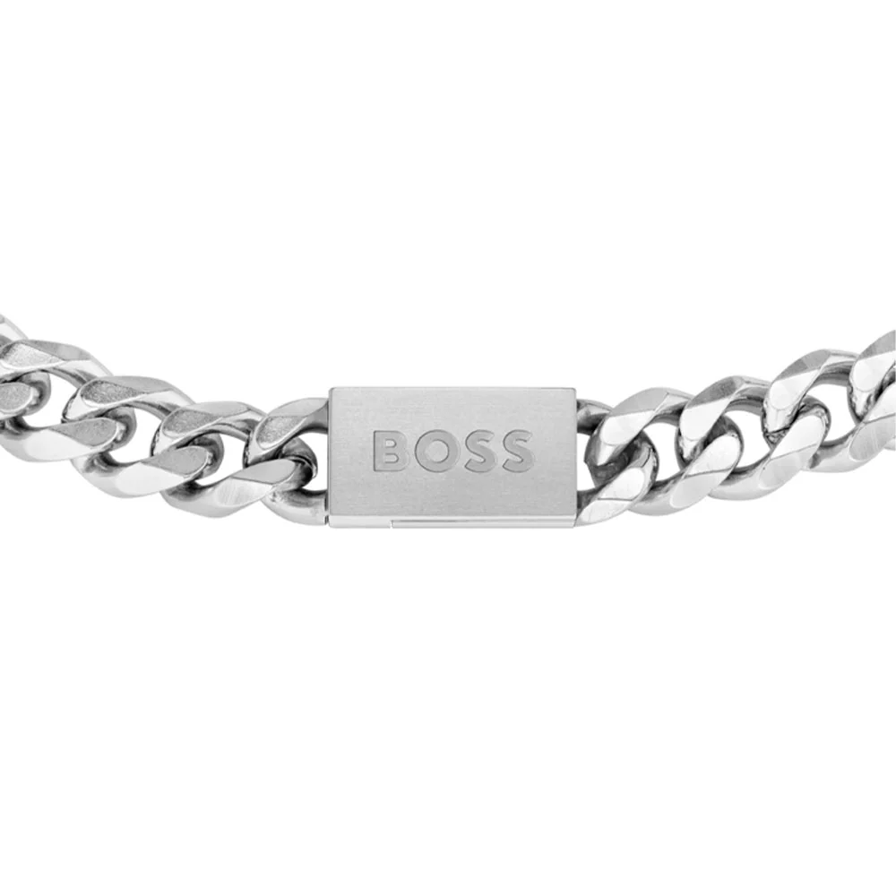 Boss Silver Chain Mens Bracelet - Image 3