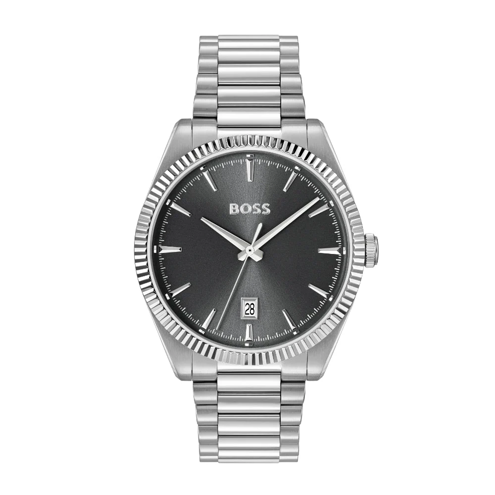 Boss Silver Cheswick Stainless Steel Grey Watch